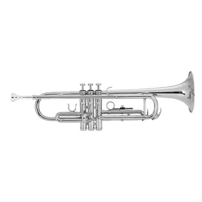 🎅🎄 For Pros and Beginners! Silver (Chrome) Unmarked Trumpet with Case/Bag/Pack +Strap +Cloth! image 3