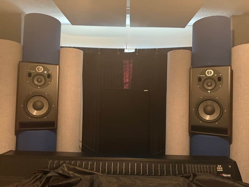 Focal Trio11 Be 2/3-Way Active Nearfield / Midfield Studio Monitors (Pair) 2023 - Black / Red Ash Sides image 1