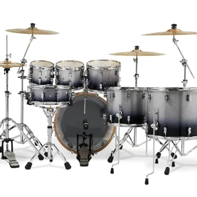PDP Concept Maple Drum Kit 22-8-10-12-14-16+14in - Silver/Black image 2