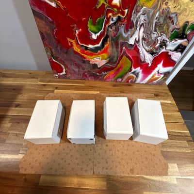 Optimus Pro 7AV White Lot Of 4 Speakers  40-2059 Home Theater Surround Quatropho image 6