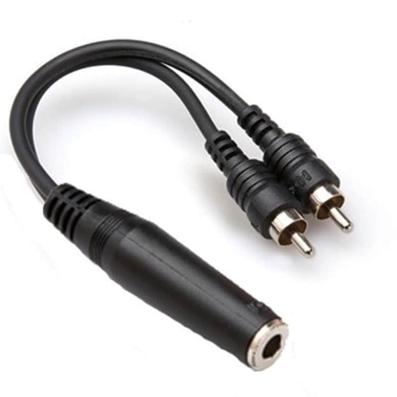 Hosa YPR131 YPR131 1/4" TS Female to Dual RCA - 6" image 1