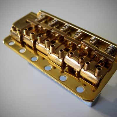 Fender Stratocaster Bridge Vintage Reissue Circa 1990s Gold image 1