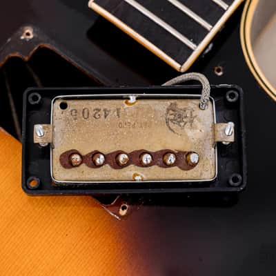 1974 Greco S-55 Vintage Hollowbody Guitar ES-175-Spec Sunburst w/ Embossed Pickups & Case, Japan Fujigen image 15