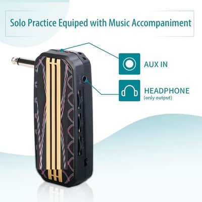 Bass Headphone Amp Mini Guitar Bassist Practice Amplifier with Aux in Portable image 2