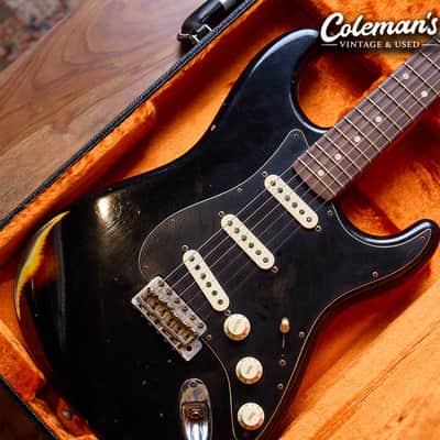 Fender Custom Shop Dual Mag II Stratocaster Relic 2020 - Black over 3-Color Sunburst image 3