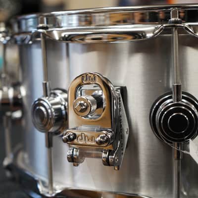 DW USA Collectors Series 6.5x14'' Thin Aluminum 1MM Shell Snare Drum w/ Chrome Hdw. image 4