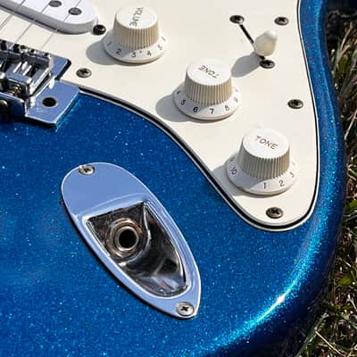 ULTRA RARE 1978 Greco ORDER MADE (Racing Stripe + Blue Metallic Sparkle) SE-600 Super Sounds S-Style ... CUSTOM SHOP Maxon "EXCEL" (1962-1964 Pre-CBS REPLICA Single Coil CLONE pickups) + GIGBAG image 9