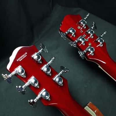B.C. Rich Bich Legacy Double Neck 2009 Trans Red Made in Korea Rockfield Mafia pickups + OHSC image 19