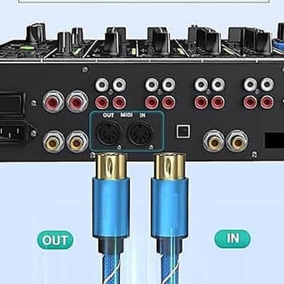 c-Pin DIN MIDI Cable Male to Male Midi Cables Compatible with MIDI Keyboard/Synthesizer/Guitar Multi Effects/Audio Interface/Audio Mixer/Audio Amplifier/External Sound Card (1.5Feet/0.5m) image 2