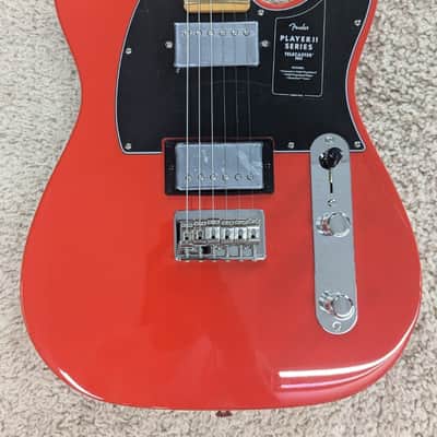 Mint Fender Player II Telecaster HH Elec guitar, Maple Fingerboard, Coral Red - MIM image 3
