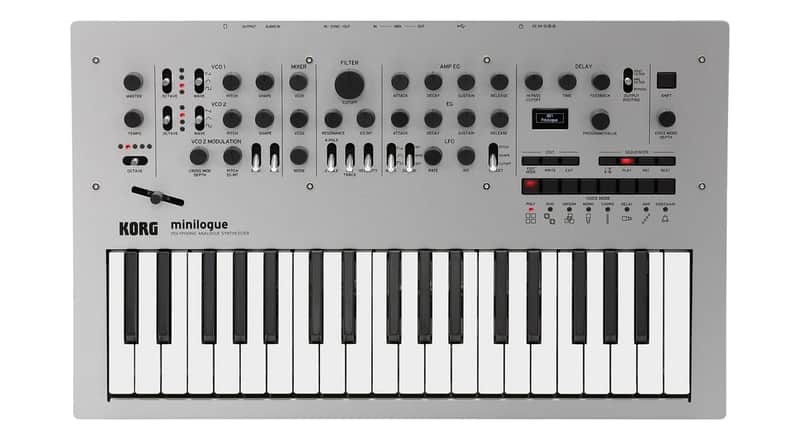 Korg Minilogue Analog Synthesizer- Silver image 1