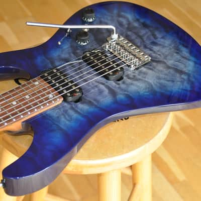 IBANEZ AZ427P2QM TUB Twilight Blue Burst / 7-String / AZ Premium Series / AZ427P2QM-TUB / I231100414 image 6