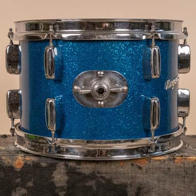 1960s Rogers Holiday Headliner Sparkling Blue Pearl Drum Set image 10