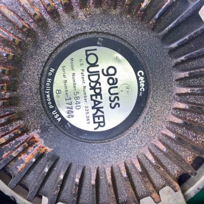 (1) Vintage Cetec Gauss Model 5840 15" Bass Instrument Speaker 8 ohms image 4