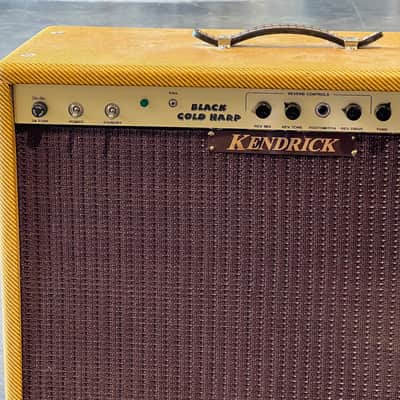 Kendrick CUSTOM ORDER 1x10”/1x12” Black Gold Harp Amp - Tweed image 5