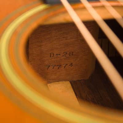 C. F. Martin  D-28 Flat Top Acoustic Guitar (1941), ser. #77774, molded fiberglass hard shell case. image 16