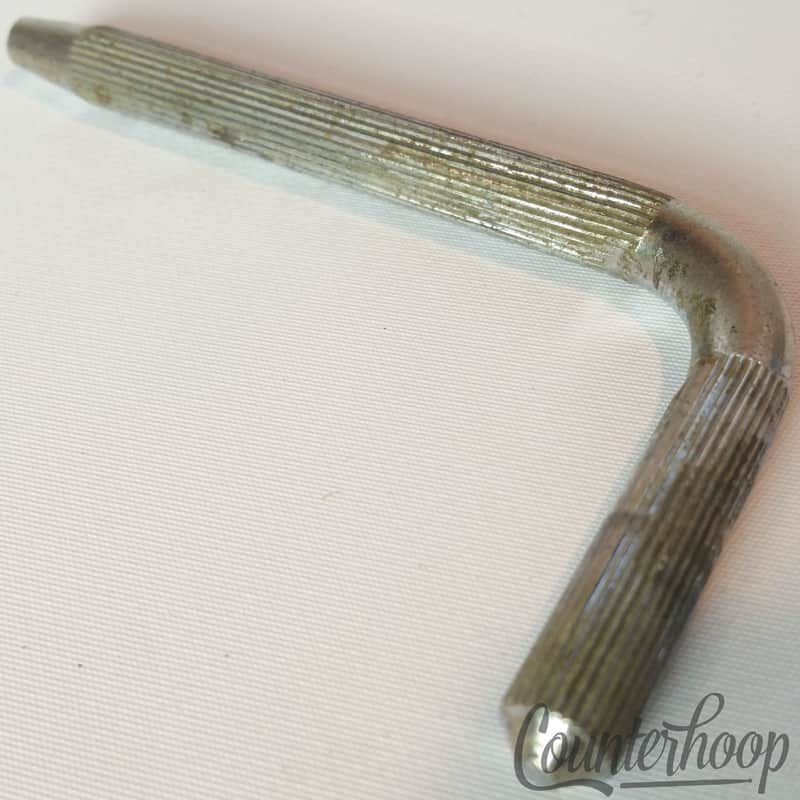 Ludwig L-Arm Straight-Knurling Chrome Rail/Double Tom Drum Mount Part Vintage60s image 1