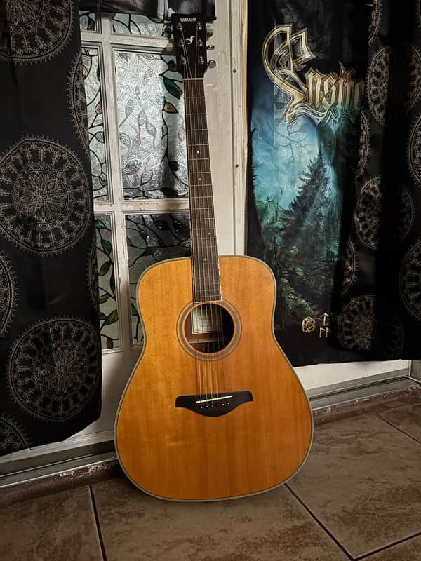 Yamaha FG-TA TransAcoustic Dreadnought 2010s - Vintage Tint image 1
