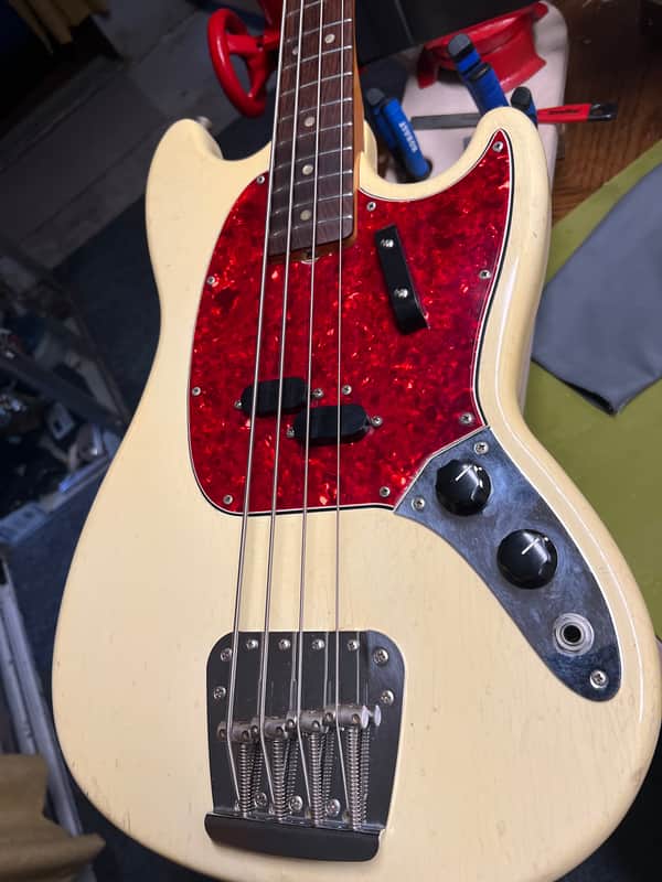 Fender Mustang Bass 1966 Olympic White image 1