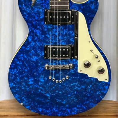 Duesenberg 49er Solid-body, Mahogany (2008) - Blue Pearl image 2