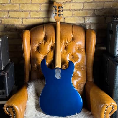 1965 Mosrite Ventures Model Blue Metallic Vintage Made In USA Electric Guitar W/ Original Hardshell Case! image 2