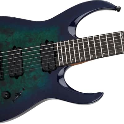 Jackson Pro Series Signature Misha Mansoor Juggernaut HT7P, Ebony Fingerboard, Chlorine Burst USED image 2