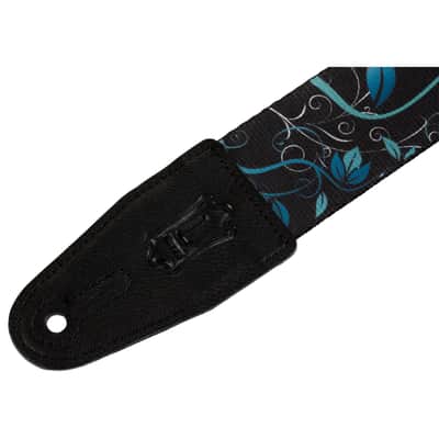 MPD2-038 Sangle en Polyester 5 cm Design 038 Blue Flower Levy s image 2