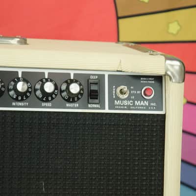 Vintage Music Man 210 HD-150 Cream Pinwale Tolex Tube Guitar Amp, Heavy Duty Speakers image 5