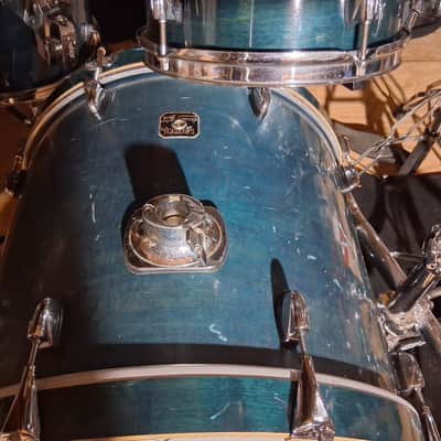 Gretsch Catalina Birch 7x8/ 8x10 / 9x12 / 14x14 / 18x22 / 5.5x14" 6pc Drum Kit 2004 - 2006 - Caribbean Blue Shell Pack image 6