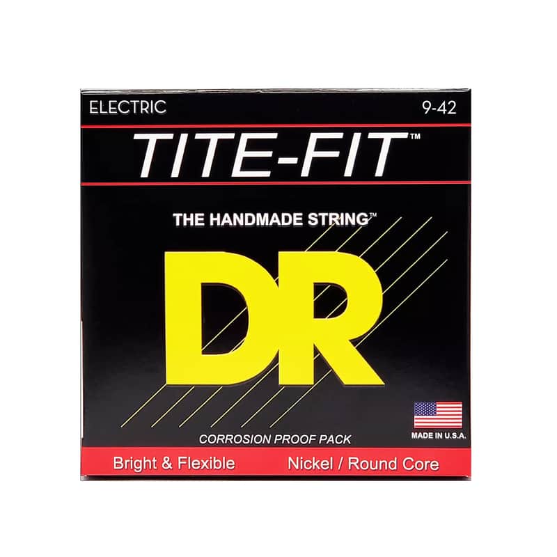 New DR Tit-Fit Nickel Plated Round Core Electric Guitar String Lot LT-9 ( 5 Sets) 9-42 image 1