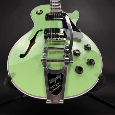 Gibson Custom Limited Edition Greatest Hits Volume II Les Paul Custom F-Hole B7 Bigsby - Two-Tone Green Gloss image 3