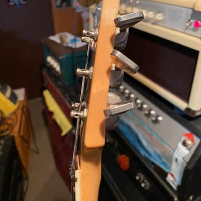 Burns Black Bison with Scroll Headstock, 3 Rez-O-Matik Pickups, Blue Shell Pickguard, Plek’d beautiful fingerboard, all Original! image 6