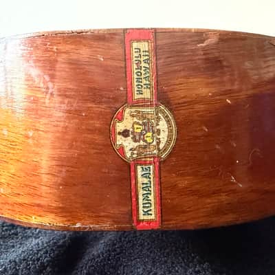 Extremely Rare Jonah Kumalae Hawaiian Solid Koa Soprano Ukulele with Cigar Label image 21