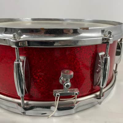 Gretsch 1950’s Broadcaster 3-ply red sparkle drum kit. 20-13-16-14x5 1/2 image 21
