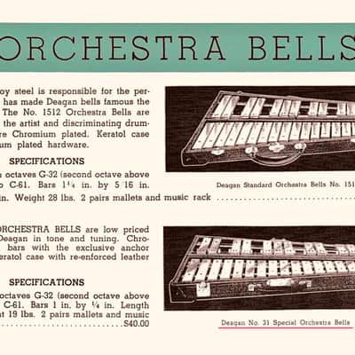 Deagan Special No.31 Orchestra Bells 1939 (sound file) image 17
