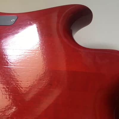 Alembic Essence 4-String 1991 Flame Maple / Trans Red image 25
