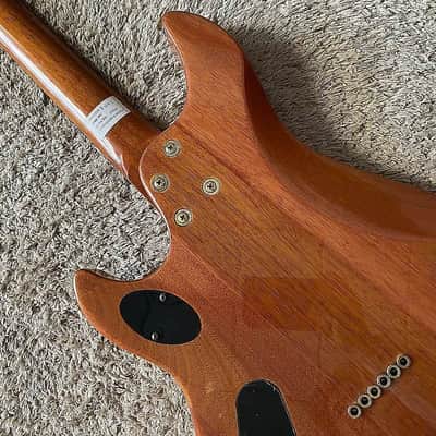 Sakura HSH Electric Guitar, BurlWood Top Body, Mahogany Body, Maple Neck, Rosewood Fingerboard, 22 Frets Rosewood Fingerboard image 10