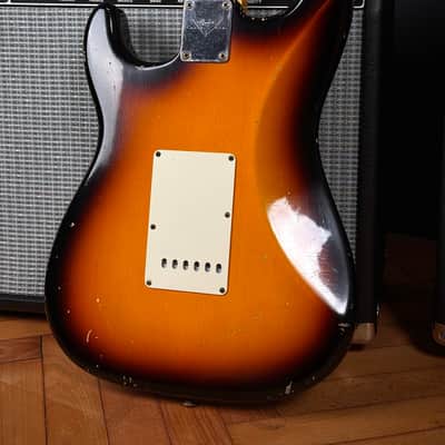 2009 Fender 59 John Cruz Strat Masterbuilt Sunburst Relic image 13