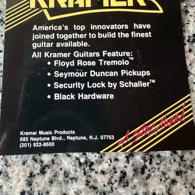 Kramer Ripley Hang Tag 1984 - Eddie Van Halen Floyd Rose image 3