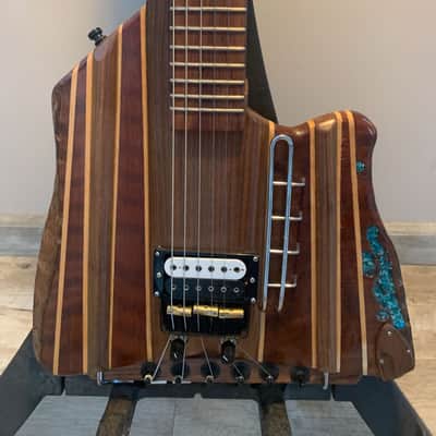 SKR electric 2025 - Headless Unique travel guitar V style GREAT player image 10