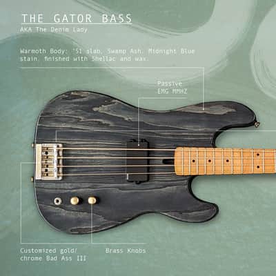 The Denim Lady: Warmoth P Bass 2023 image 12
