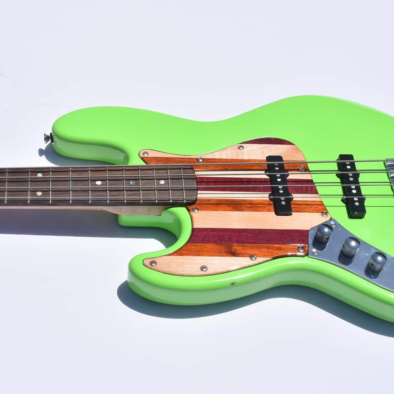 Ankh Instruments 35" scale,L/H, 4 String, Jazz Bass, Woodie, 2021, Lime image 1