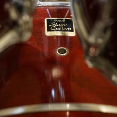 Yamaha 1990s Stage Custom Drum Set - Cranberry Red Lacquer - 8"/10"/12"/14"/22"/6.5x14" image 13