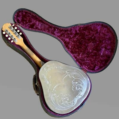 1937 National Style 3 Single Cone Mandolin w' Calton Flight Case Lilly of the Valley image 2