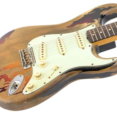 2005 Fender Custom Shop Rory Gallagher Stratocaster Heavy Relic 3-Color Sunburst #R25064 image 2