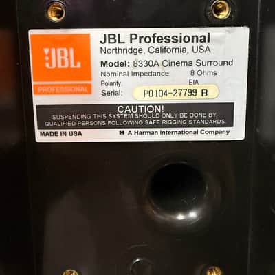 JBL 8330A Cinema Surround Speaker 8-Ohm Passive Speaker – Black – Made in USA image 8