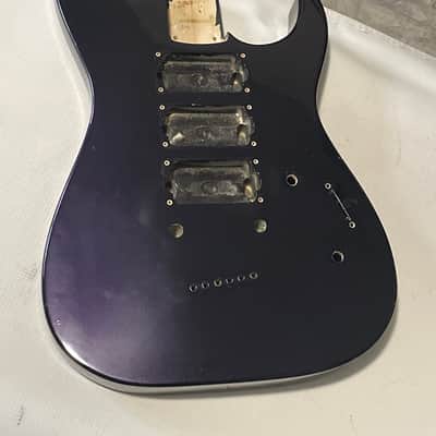 1990's Japan Jackson Professional Stealth HX Flat Top Purple Guitar Body Hard Tail image 5