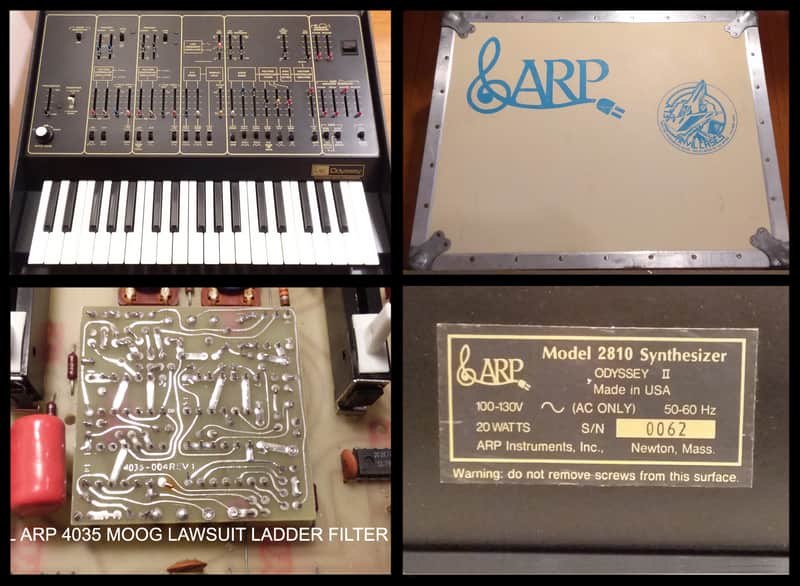 ARP Odyssey 2810 MKII 1975 w/ rare original Moog filter + new faders + Anvil case image 1
