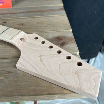 Tricked Out Guitar Tele® Telecaster Style Neck Maple Blank Paddle Headstock Unfinished image 3