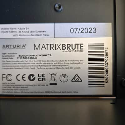 Arturia MatrixBrute Noir Edition 49-Key Synthesizer 2022 - Present - Black image 5